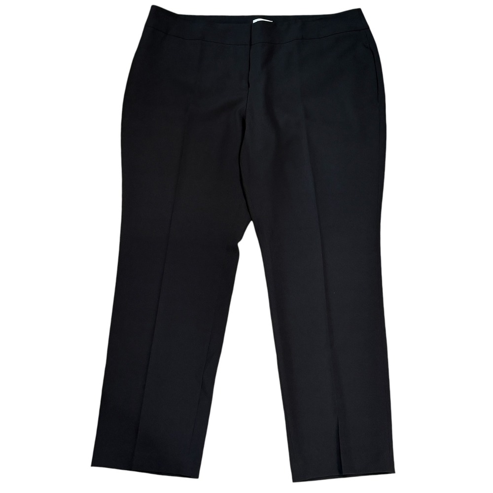 Le Suit Plus Size 18 Black Straight Leg Dress Pants Career Workwear Trousers